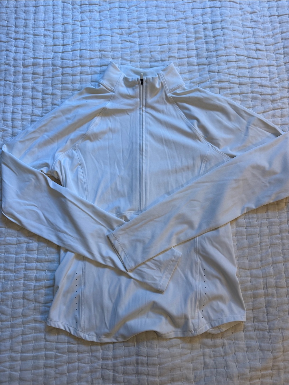 Old Navy White Half-Zip Lightweight Jacket